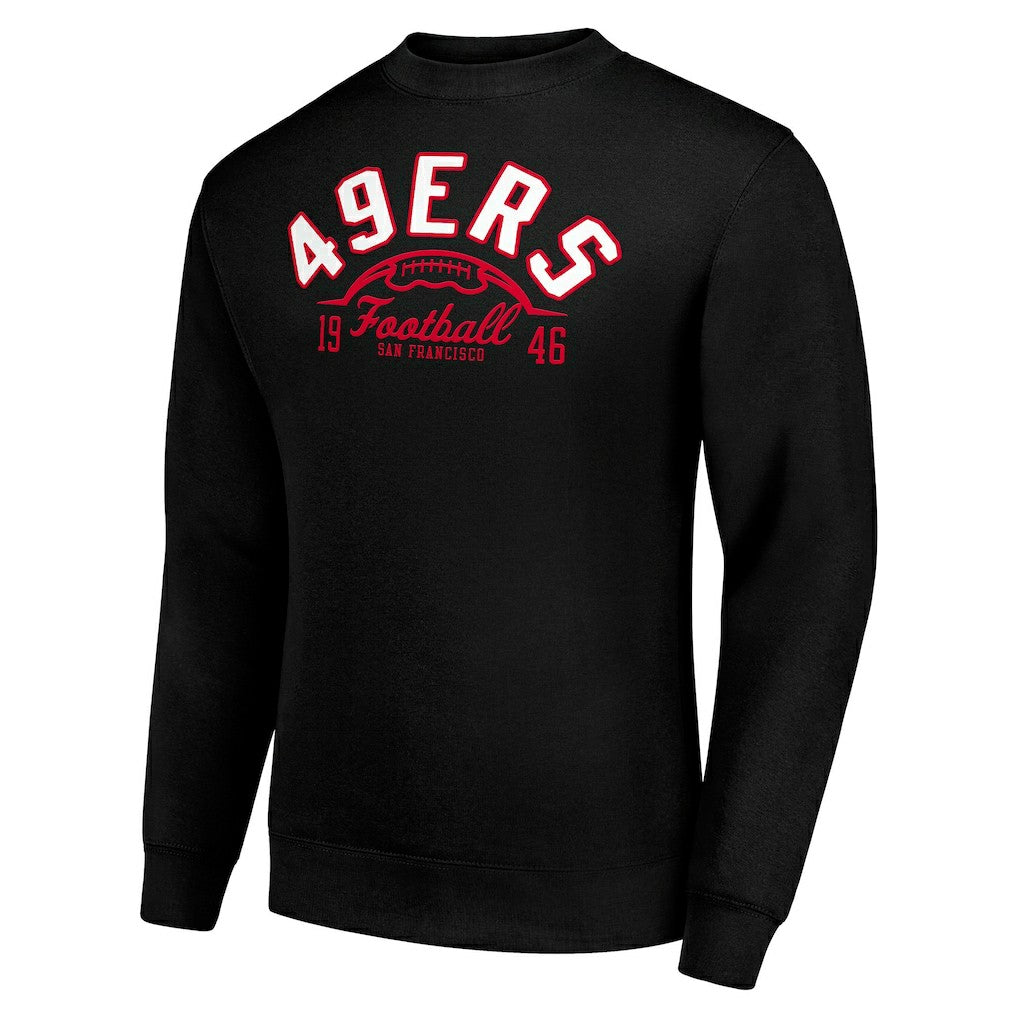 Starter Half Ball Team Graphic Tri-Blend Fleece Pullover Sweatshirt - San Francisco 49ers Pullover