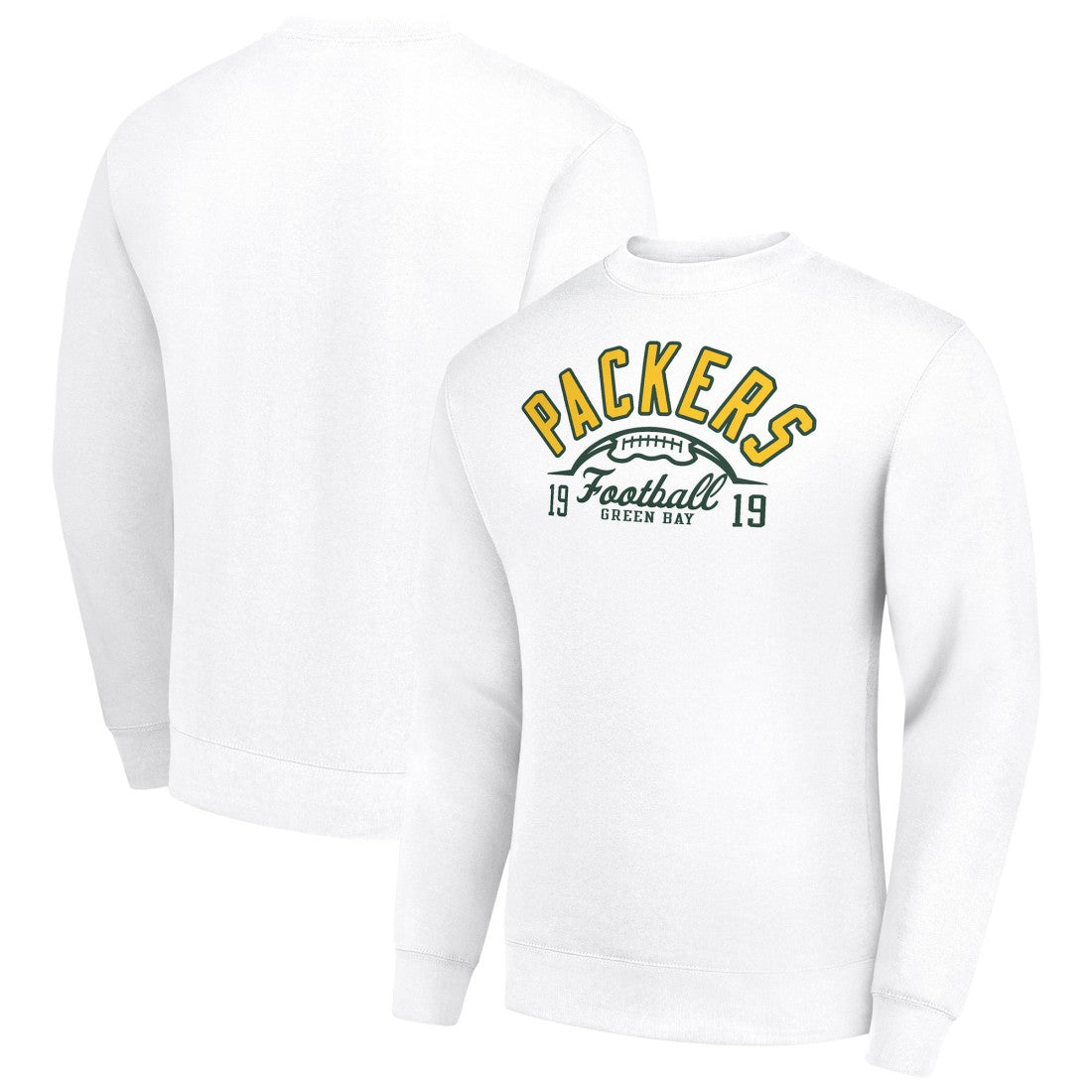 Starter Half Ball Team Graphic Tri-Blend Fleece Pullover Sweatshirt - Green Bay Packers Pullover