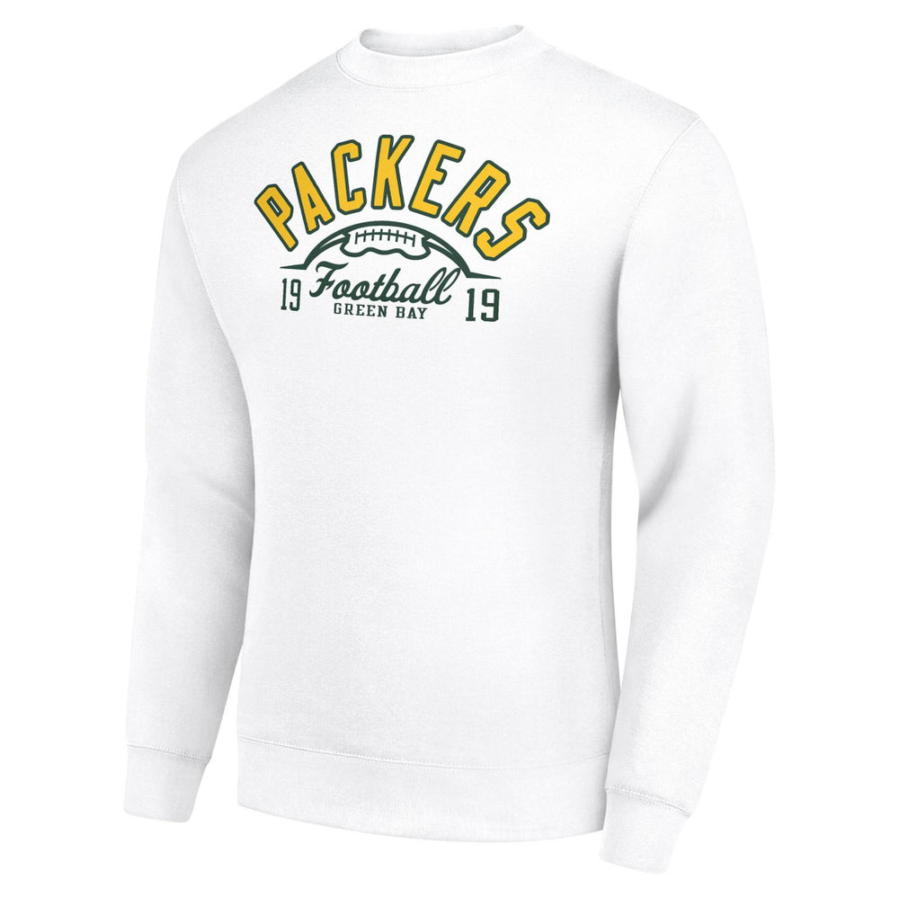 Starter Half Ball Team Graphic Tri-Blend Fleece Pullover Sweatshirt - Green Bay Packers Pullover