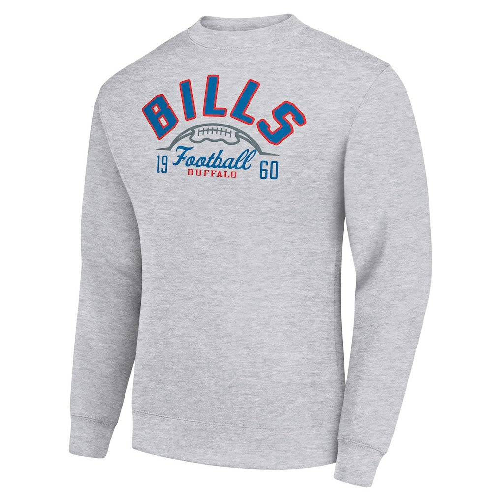Starter Half Ball Team Graphic Tri-Blend Fleece Pullover Sweatshirt - Buffalo Bills Pullover
