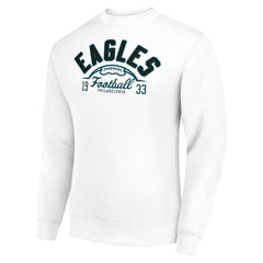Starter Half Ball Team Graphic Tri-Blend Fleece Pullover Sweatshirt - Philadelphia Eagles Pullover