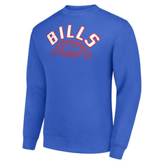 Starter Half Ball Team Graphic Tri-Blend Fleece Pullover Sweatshirt - Buffalo Bills Pullover