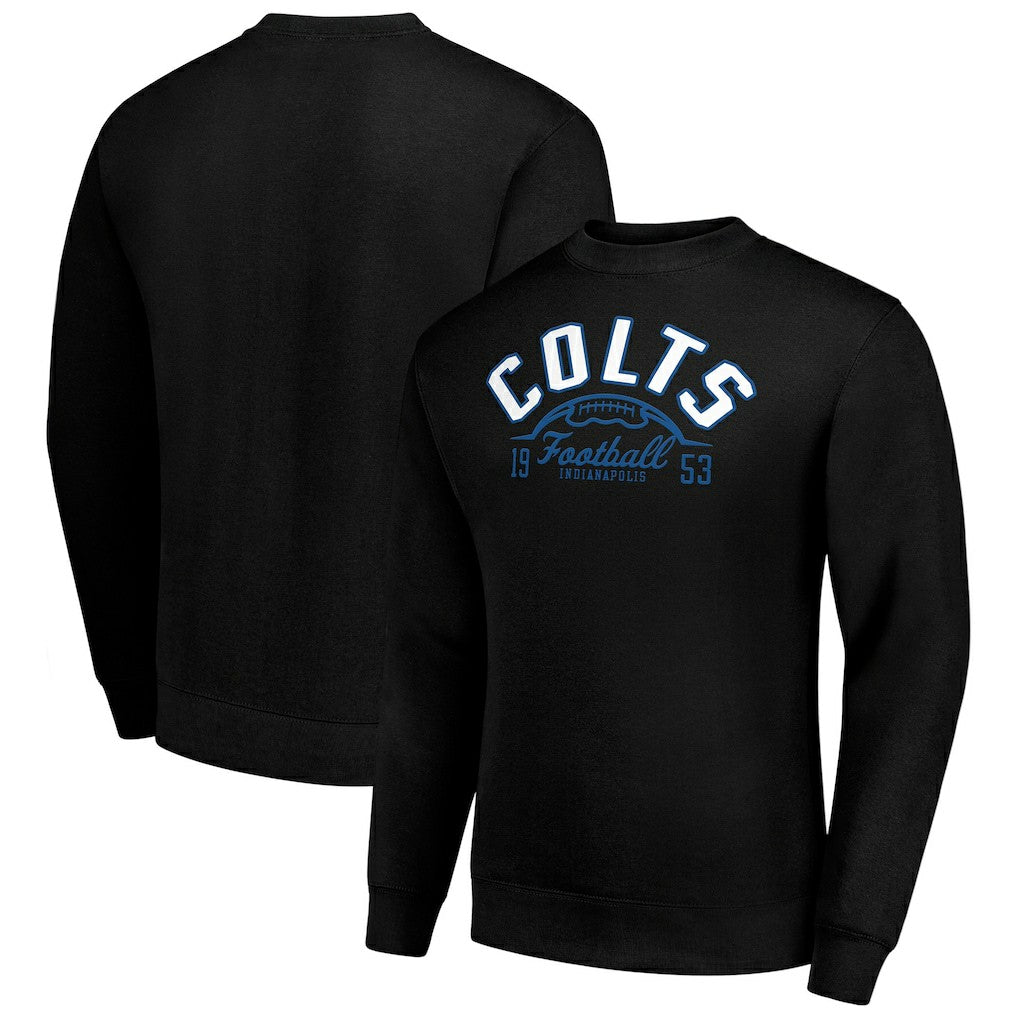 Starter Half Ball Team Graphic Fleece Pullover Sweatshirt - Indianapolis Colts Pullover