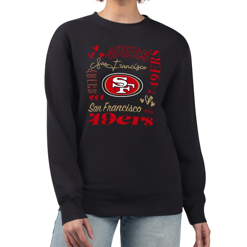 G-III 4Her by Carl Banks Women's Collage Graphic Fleece Pullover Sweatshirt - San Francisco 49ers Pullover