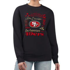 G-III 4Her by Carl Banks Women's Collage Graphic Fleece Pullover Sweatshirt - San Francisco 49ers Pullover