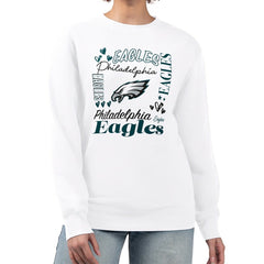 G-III 4Her by Carl Banks Women's Collage Graphic Fleece Pullover Sweatshirt - Philadelphia Eagles Pullover