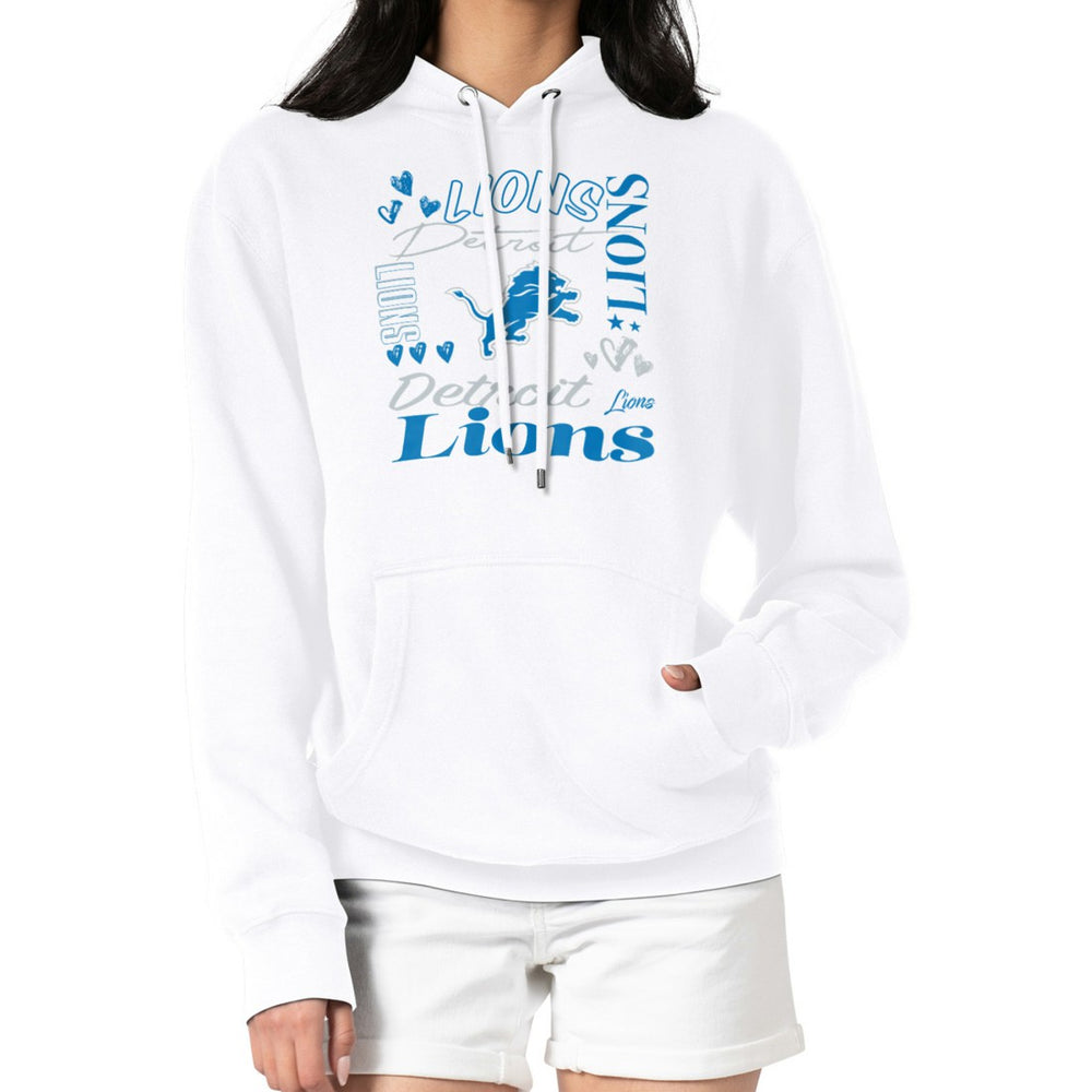 G-III 4Her by Carl Banks Women's Collage Graphic Fleece Pullover Hoodie - Detroit Lions Hoodies