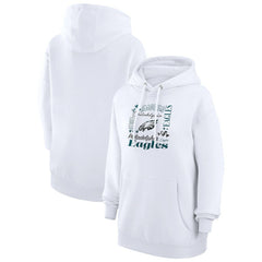 G-III 4Her by Carl Banks Women's Collage Graphic Fleece Pullover Hoodie - Philadelphia Eagles Hoodies