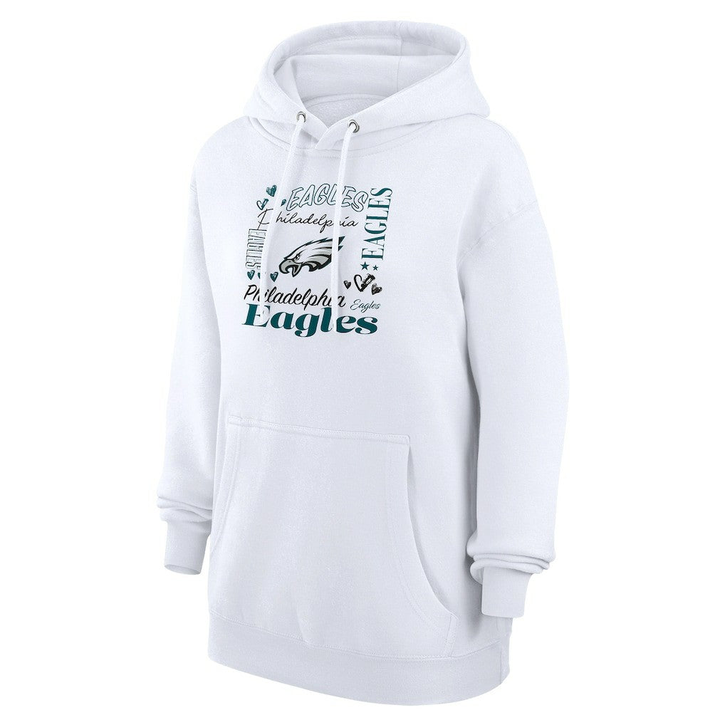 G-III 4Her by Carl Banks Women's Collage Graphic Fleece Pullover Hoodie - Philadelphia Eagles Hoodies