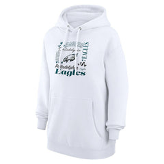 G-III 4Her by Carl Banks Women's Collage Graphic Fleece Pullover Hoodie - Philadelphia Eagles Hoodies