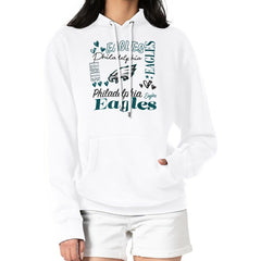 G-III 4Her by Carl Banks Women's Collage Graphic Fleece Pullover Hoodie - Philadelphia Eagles Hoodies