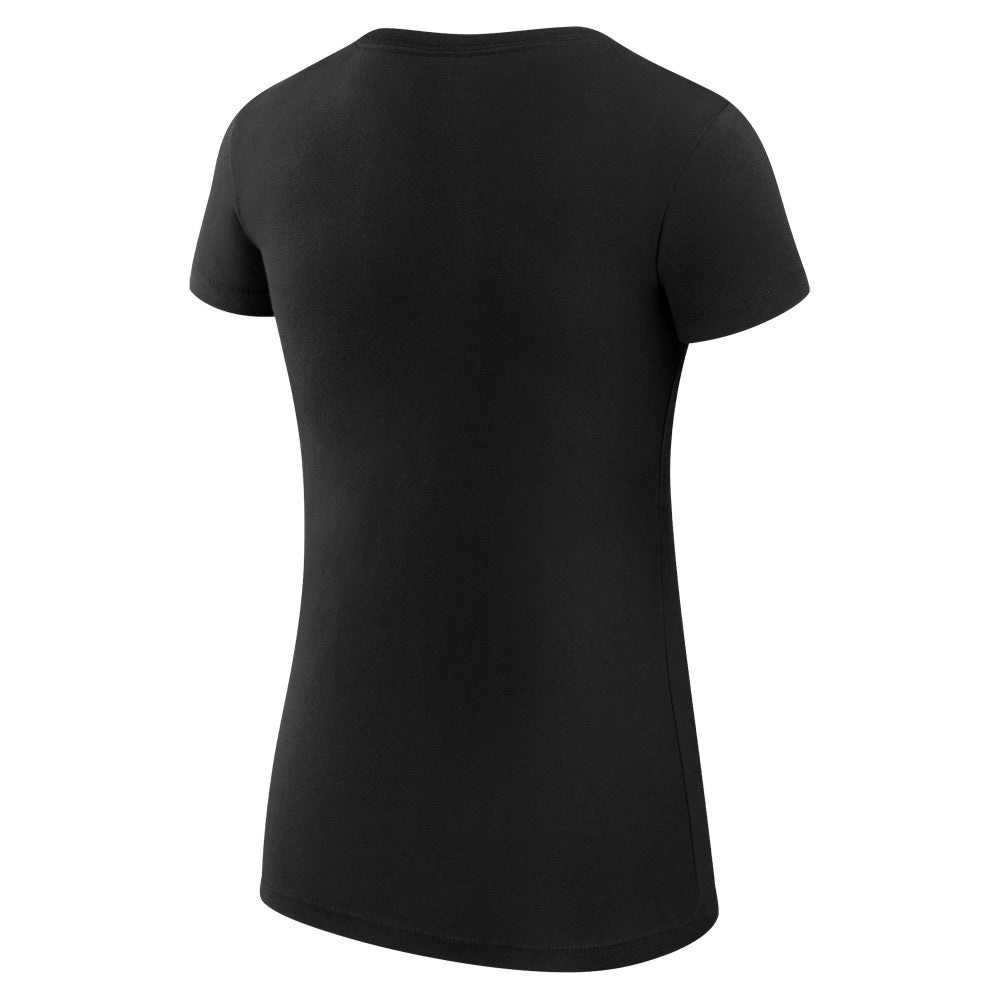 Black Cincinnati Reds G-III 4Her by Carl Banks Women's Super-Slim Fit Lightweight Collage Team Graphic Crew Neck T-Shirt
