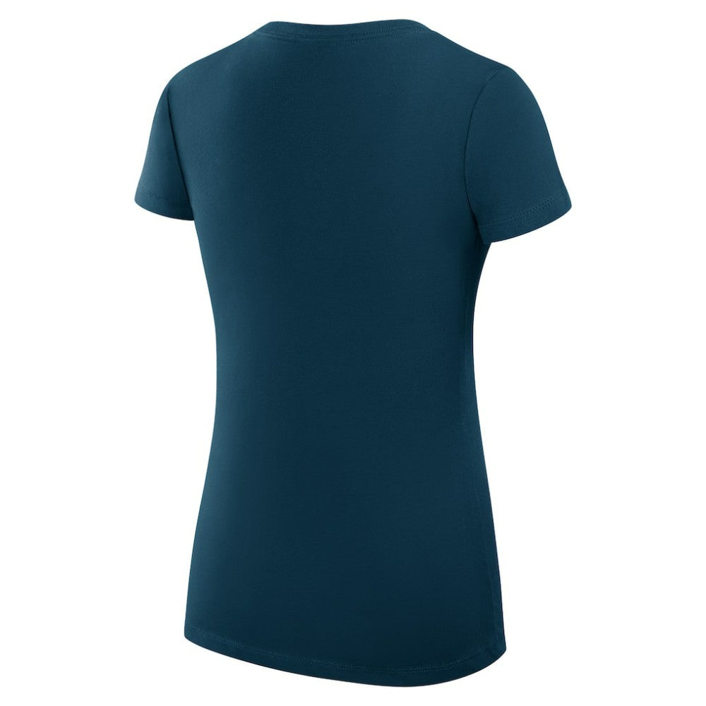Navy Seattle Mariners G-III 4Her by Carl Banks Women's Super-Slim Fit Lightweight Collage Team Graphic V-Neck T-Shirt