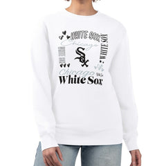 White Chicago White Sox G-III 4Her by Carl Banks Women's Collage Team Graphic Fleece Pullover Hoodie