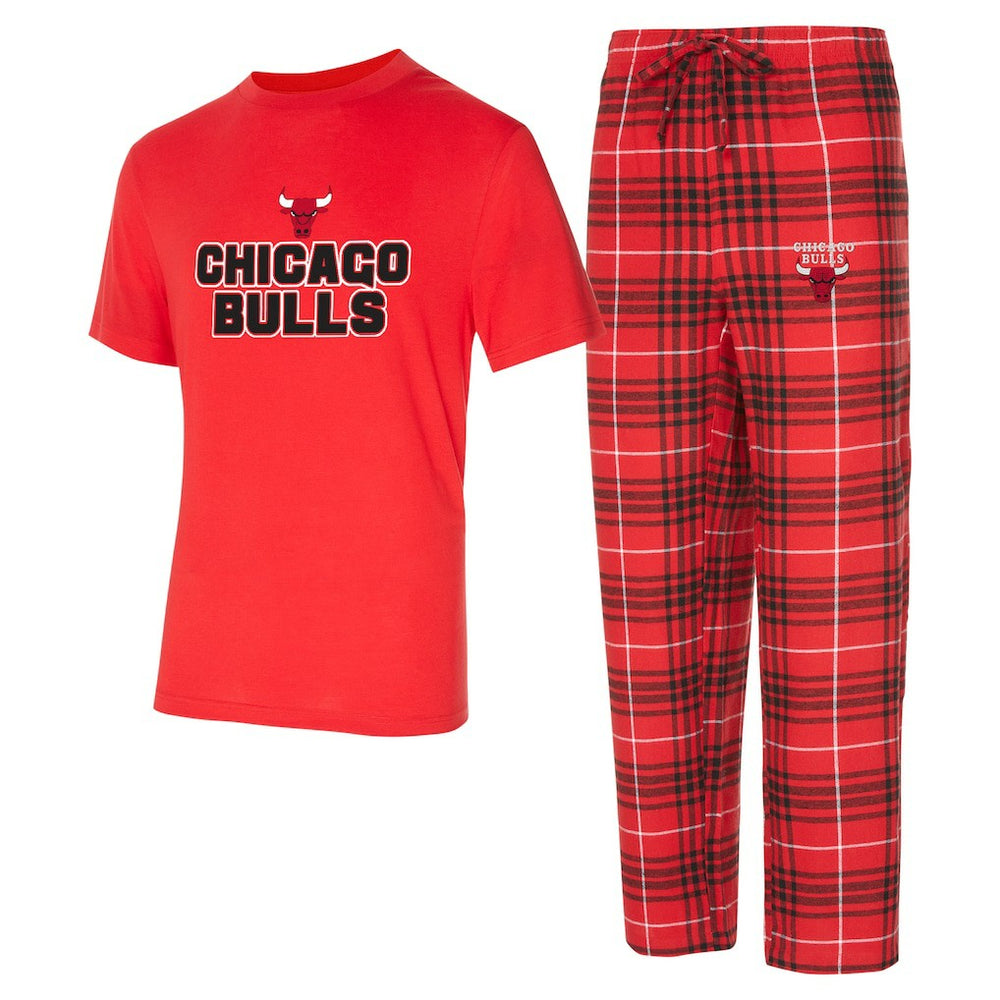Chicago Bulls Concepts Sport Vector Top & Flannel Pants Sleep Set