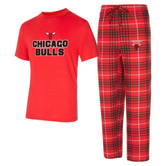 Chicago Bulls Concepts Sport Vector Top & Flannel Pants Sleep Set