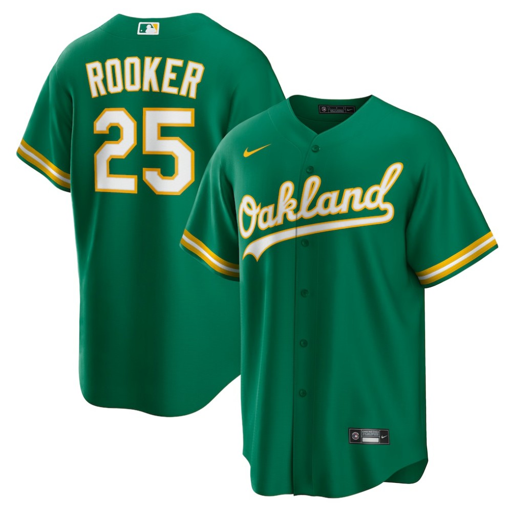 Kelly Green Brent Rooker Oakland Athletics Nike Alternate Replica Jersey