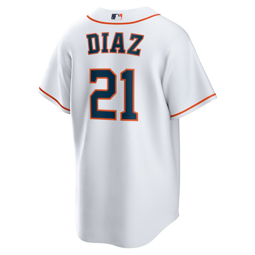 White Yainer Diaz Houston Astros Nike Home Replica Jersey