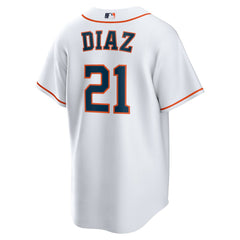 White Yainer Diaz Houston Astros Nike Home Replica Jersey