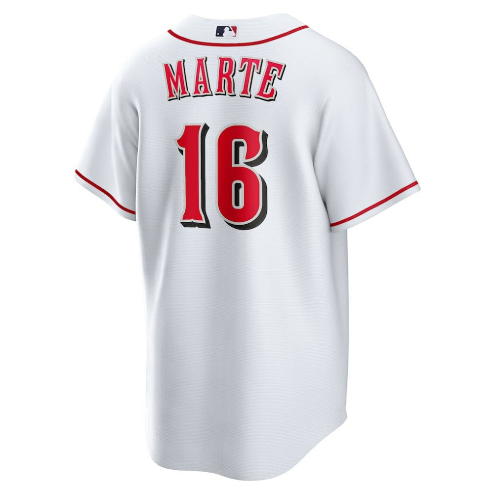 White Noelvi Marte Cincinnati Reds Nike Home Replica Jersey