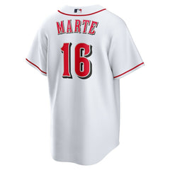 White Noelvi Marte Cincinnati Reds Nike Home Replica Jersey