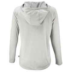 Gray Cincinnati Reds Cutter & Buck Women's Cooperstown Collection Coastline Epic Comfort Eco Recycled Hoodie Raglan Long Sleeve T-Shirt