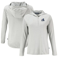 Gray Chicago White Sox Cutter & Buck Women's Cooperstown Collection Coastline Epic Comfort Eco Recycled Hoodie Raglan Long Sleeve T-Shirt