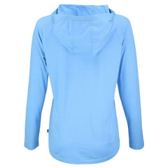 Powder Blue Atlanta Braves Cutter & Buck Women's  Coastline Epic Comfort Eco Recycled Hoodie Raglan Long Sleeve T-Shirt