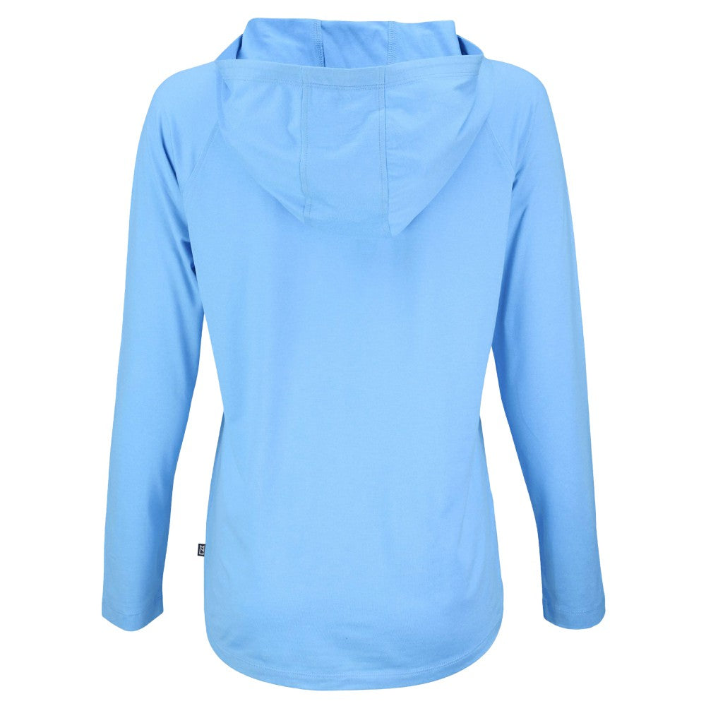 Powder Blue Kansas City Royals Cutter & Buck Women's  Coastline Epic Comfort Eco Recycled Hoodie Raglan Long Sleeve T-Shirt