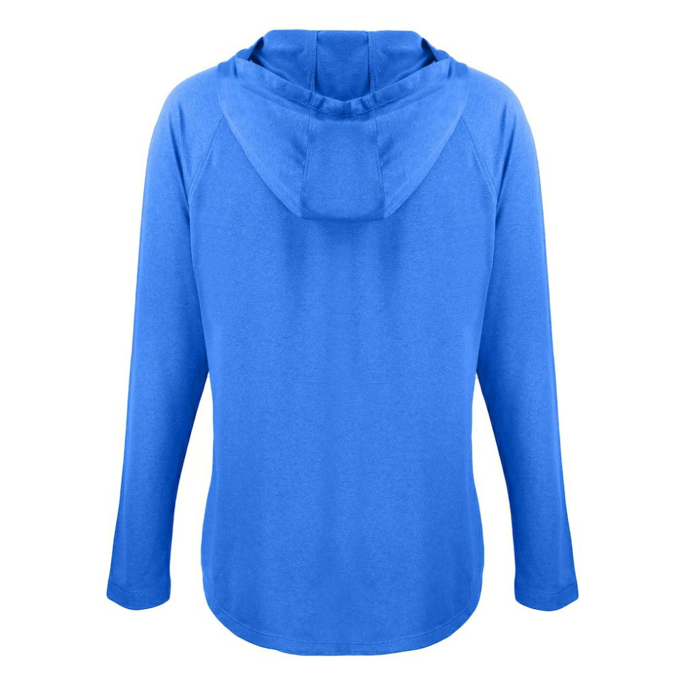 Royal Los Angeles Dodgers Cutter & Buck Women's Cooperstown Collection Coastline Epic Comfort Eco Recycled Hoodie Raglan Long Sleeve T-Shirt