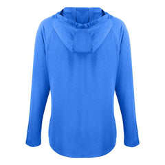 Royal Los Angeles Dodgers Cutter & Buck Women's Cooperstown Collection Coastline Epic Comfort Eco Recycled Hoodie Raglan Long Sleeve T-Shirt