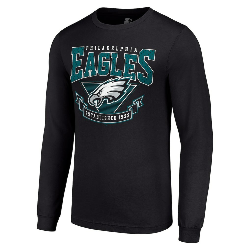 Starter '80s Inspired Team Logo Long Sleeve T-Shirt - Philadelphia Eagles T-shirts