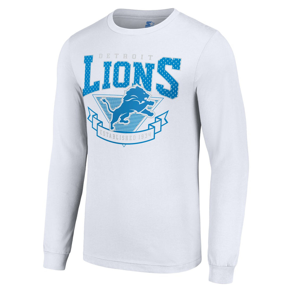 Starter '80s Inspired Team Logo Long Sleeve T-Shirt - Detroit Lions T-shirts