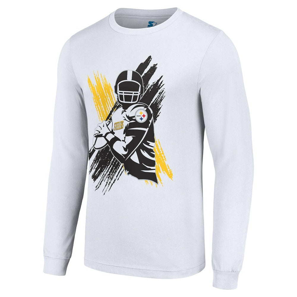 Starter Player X Logo Graphic Long Sleeve T-Shirt - Pittsburgh Steelers T-shirts