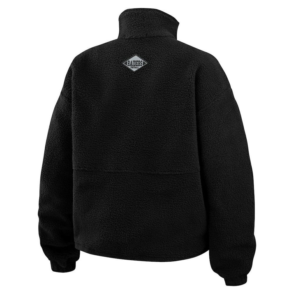 WEAR by Erin Andrews Women's Polar Fleece Half-Zip Jacket - Las Vegas Raiders Jackets