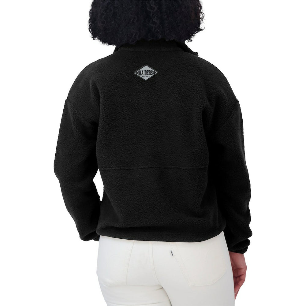 WEAR by Erin Andrews Women's Polar Fleece Half-Zip Jacket - Las Vegas Raiders Jackets