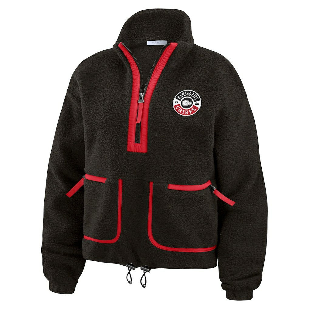 WEAR by Erin Andrews Women's Polar Fleece Half-Zip Jacket - Kansas City Chiefs Jackets