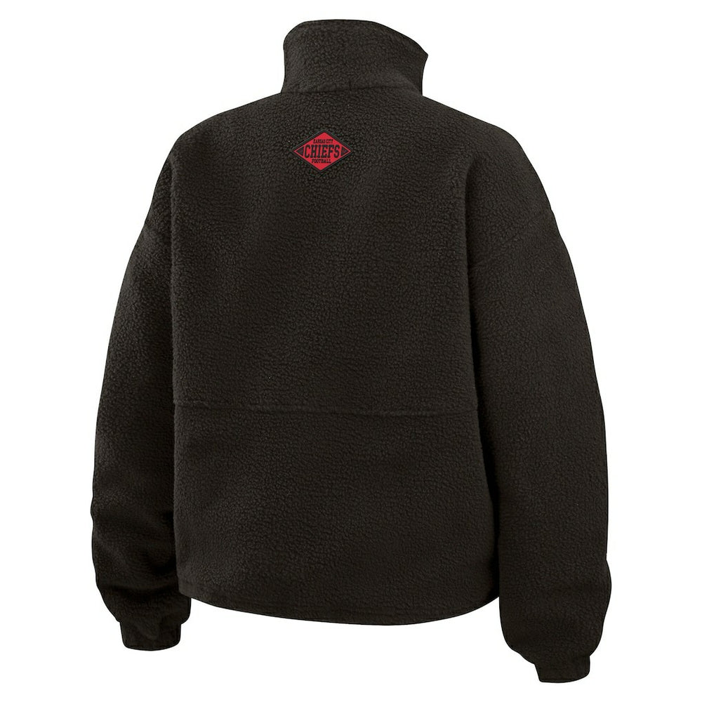 WEAR by Erin Andrews Women's Polar Fleece Half-Zip Jacket - Kansas City Chiefs Jackets