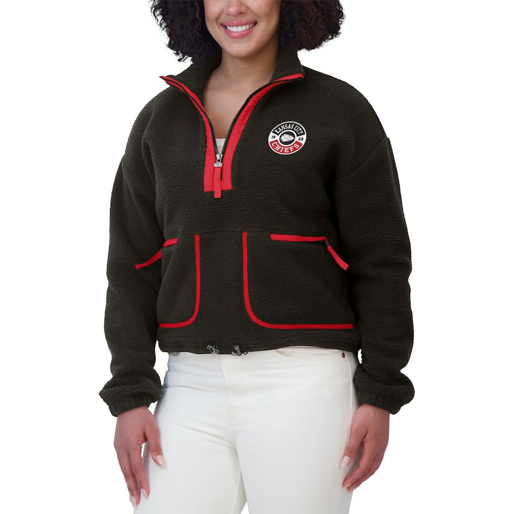 WEAR by Erin Andrews Women's Polar Fleece Half-Zip Jacket - Kansas City Chiefs Jackets