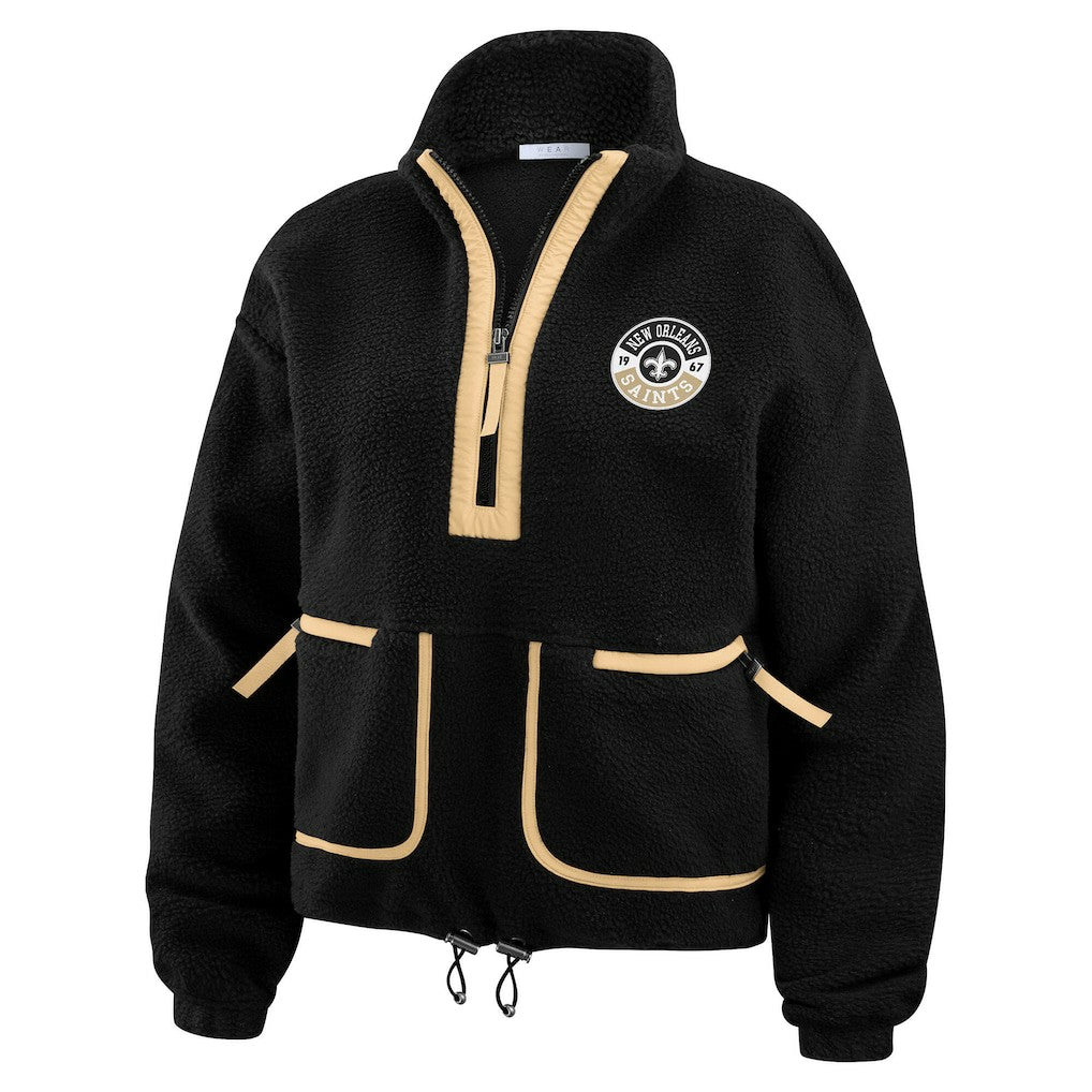 WEAR by Erin Andrews Women's Polar Fleece Half-Zip Jacket - New Orleans Saints Jackets
