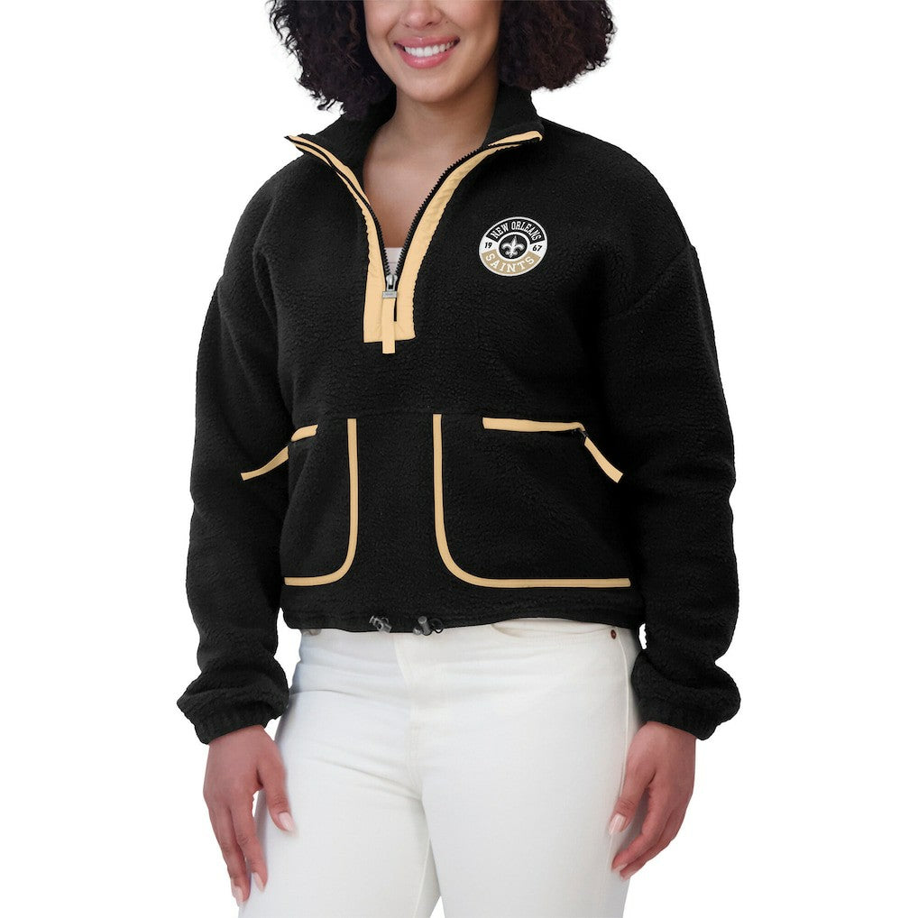 WEAR by Erin Andrews Women's Polar Fleece Half-Zip Jacket - New Orleans Saints Jackets
