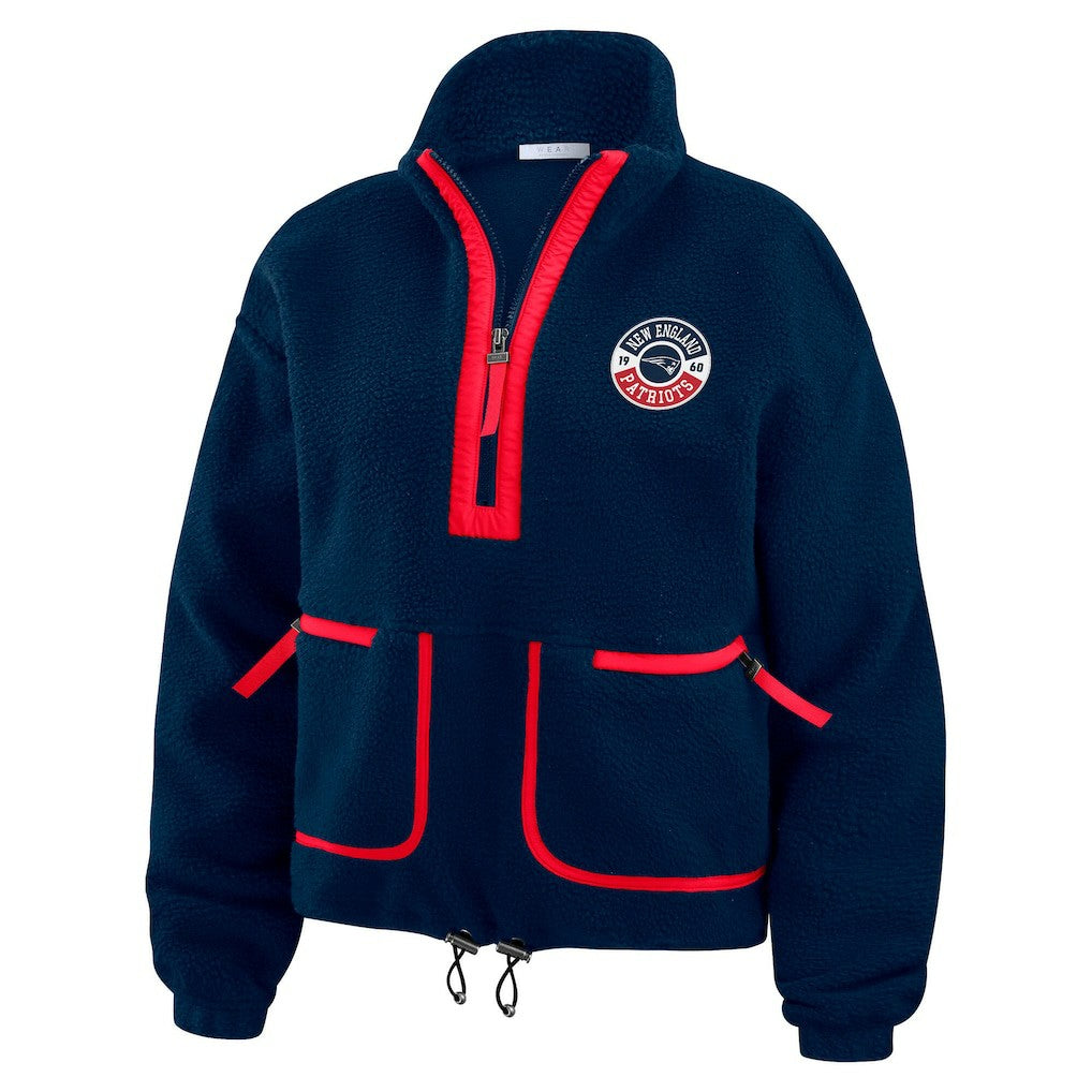 WEAR by Erin Andrews Women's Polar Fleece Half-Zip Jacket - New England Patriots Jackets
