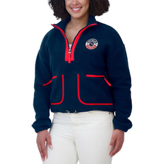 WEAR by Erin Andrews Women's Polar Fleece Half-Zip Jacket - New England Patriots Jackets