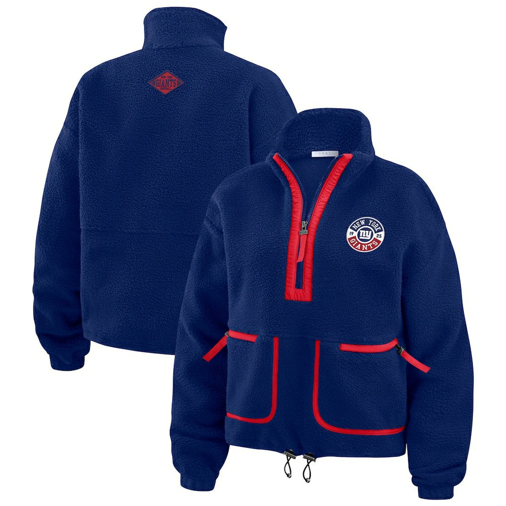 WEAR by Erin Andrews Women's Polar Fleece Half-Zip Jacket - New York Giants Jackets
