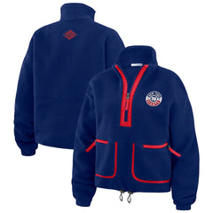 WEAR by Erin Andrews Women's Polar Fleece Half-Zip Jacket - New York Giants Jackets