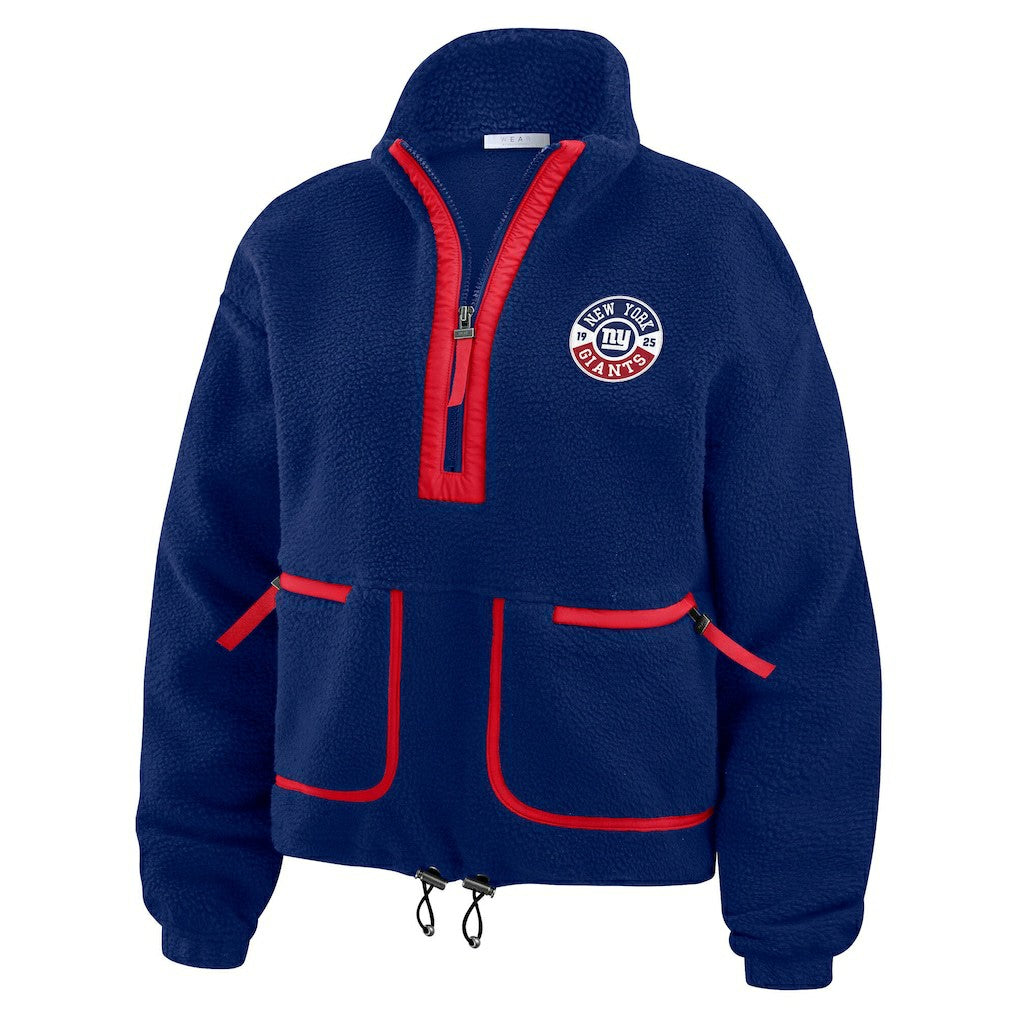 WEAR by Erin Andrews Women's Polar Fleece Half-Zip Jacket - New York Giants Jackets