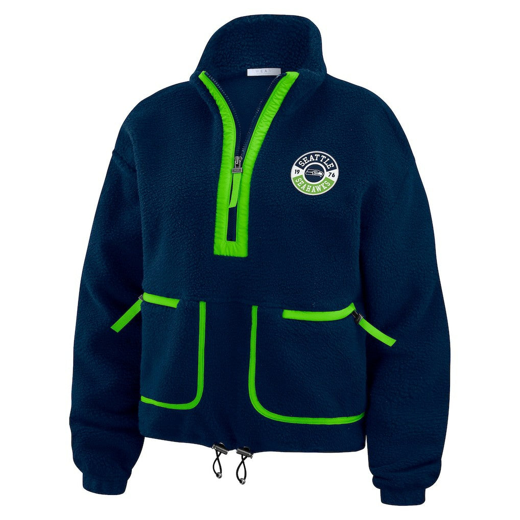 WEAR by Erin Andrews Women's Polar Fleece Half-Zip Jacket - Seattle Seahawks Jackets