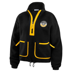 WEAR by Erin Andrews Women's Polar Fleece Half-Zip Jacket - Pittsburgh Steelers Jackets