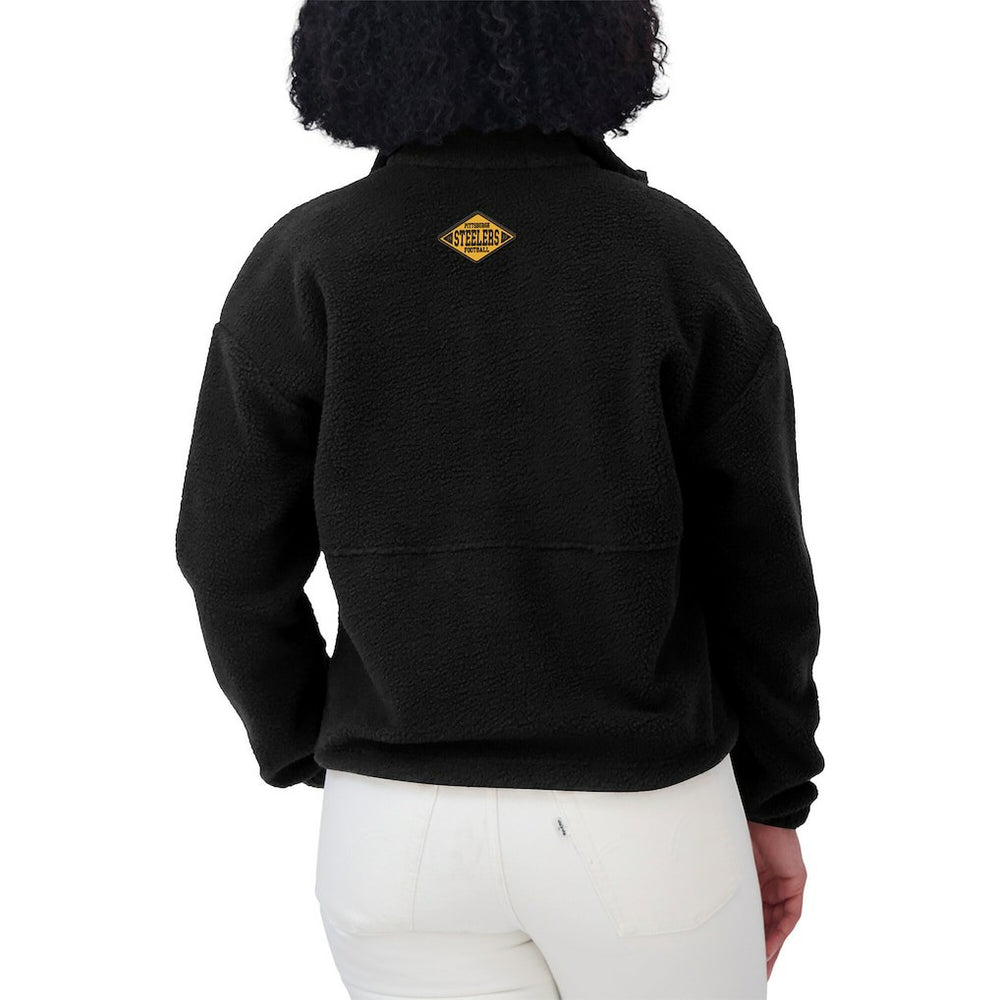 WEAR by Erin Andrews Women's Polar Fleece Half-Zip Jacket - Pittsburgh Steelers Jackets