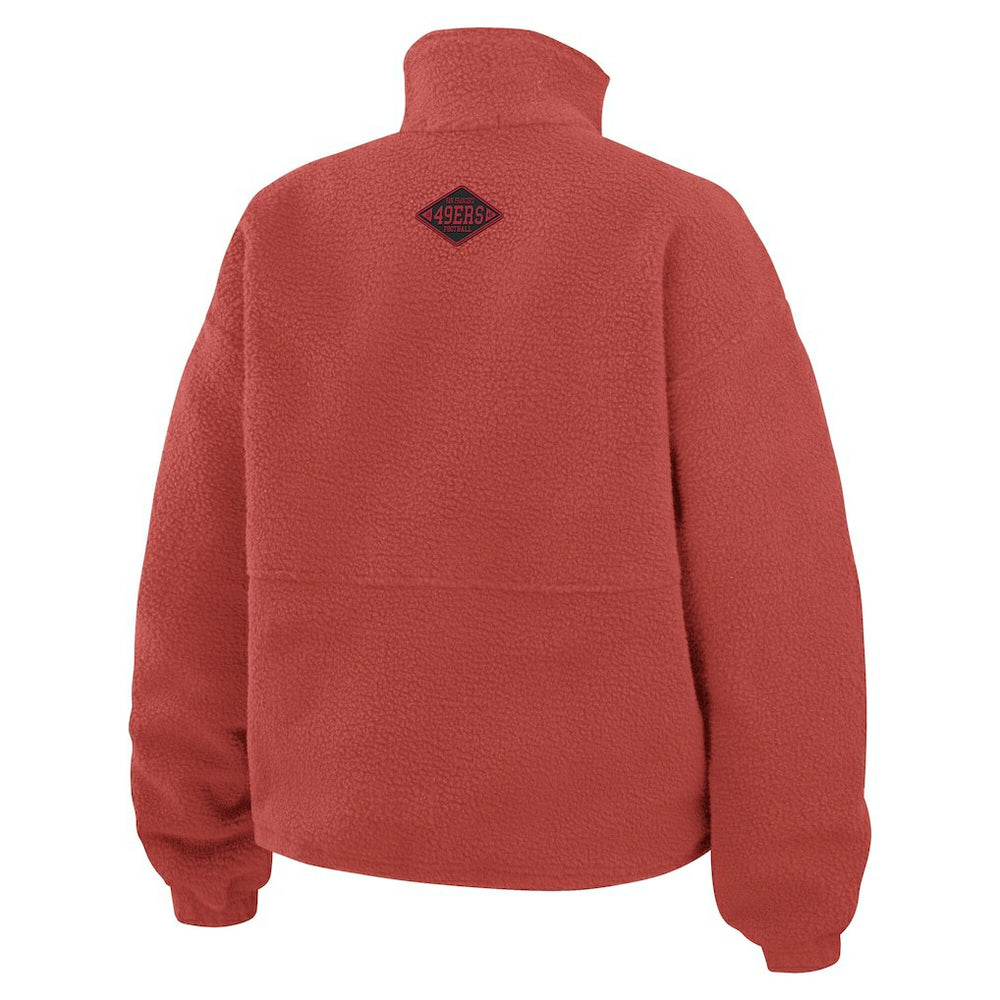 WEAR by Erin Andrews Women's Polar Fleece Half-Zip Jacket - San Francisco 49ers Jackets